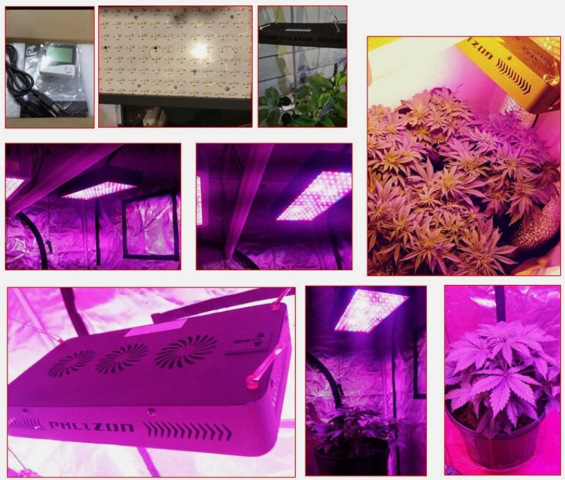 PHLIZON PHD12 200W Full-spectrum UV/IR LED High-yield Grow Light for 2x2ft 2x3ft 3x3ft