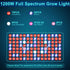 PHLIZON DS1200 Double Switch LED Grow Light with Daisy Chain Design