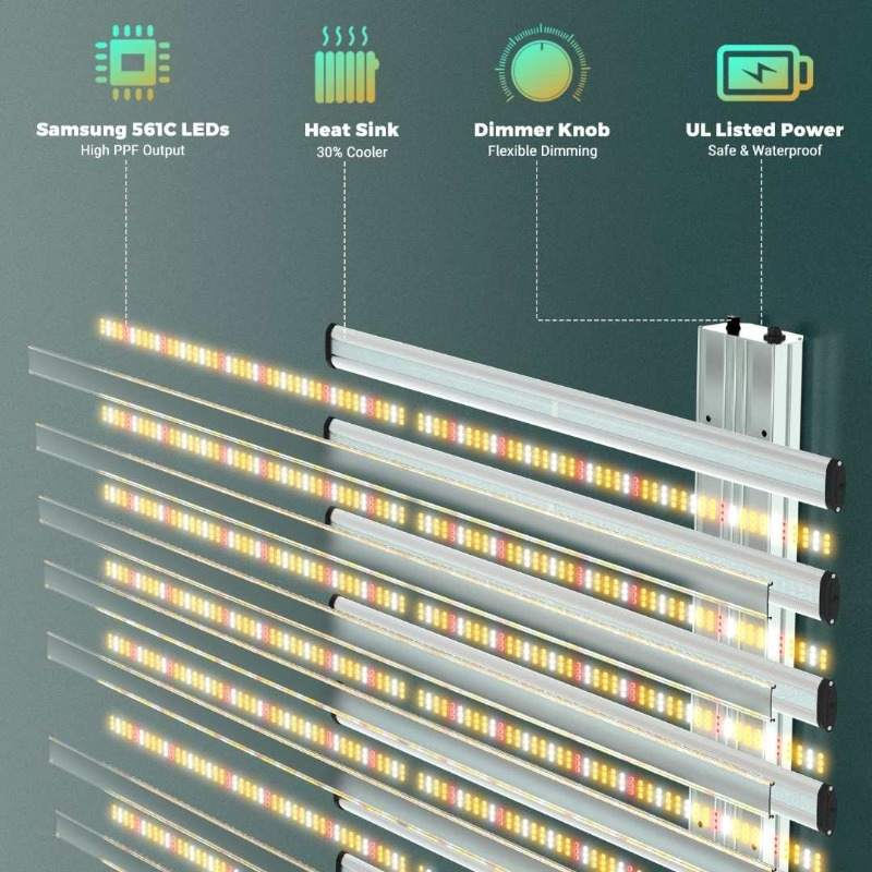 PHLIZON PH-B10-D 800W Full-spectrum Dimmable LED grow light with Samsung LED 561C(10 bars)